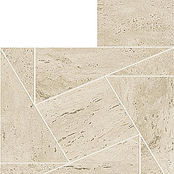 Marvel Travertine Pearl Mosaico Tessellation 22x26