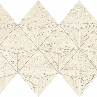 Marvel Travertine White Mosaico Origami 28x41 2