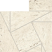 Marvel Travertine White Mosaico Tessellation 22x26