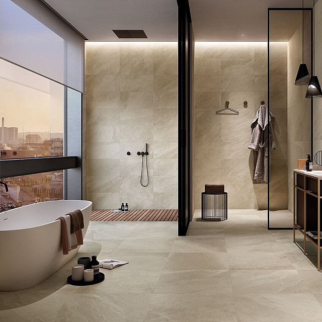 Italgraniti Shale Sand Floor600x600 Wall300x600 Ribbed