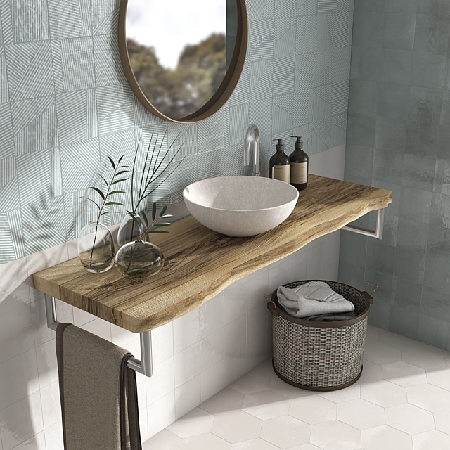 Amb berlin trazos aquamar white bone